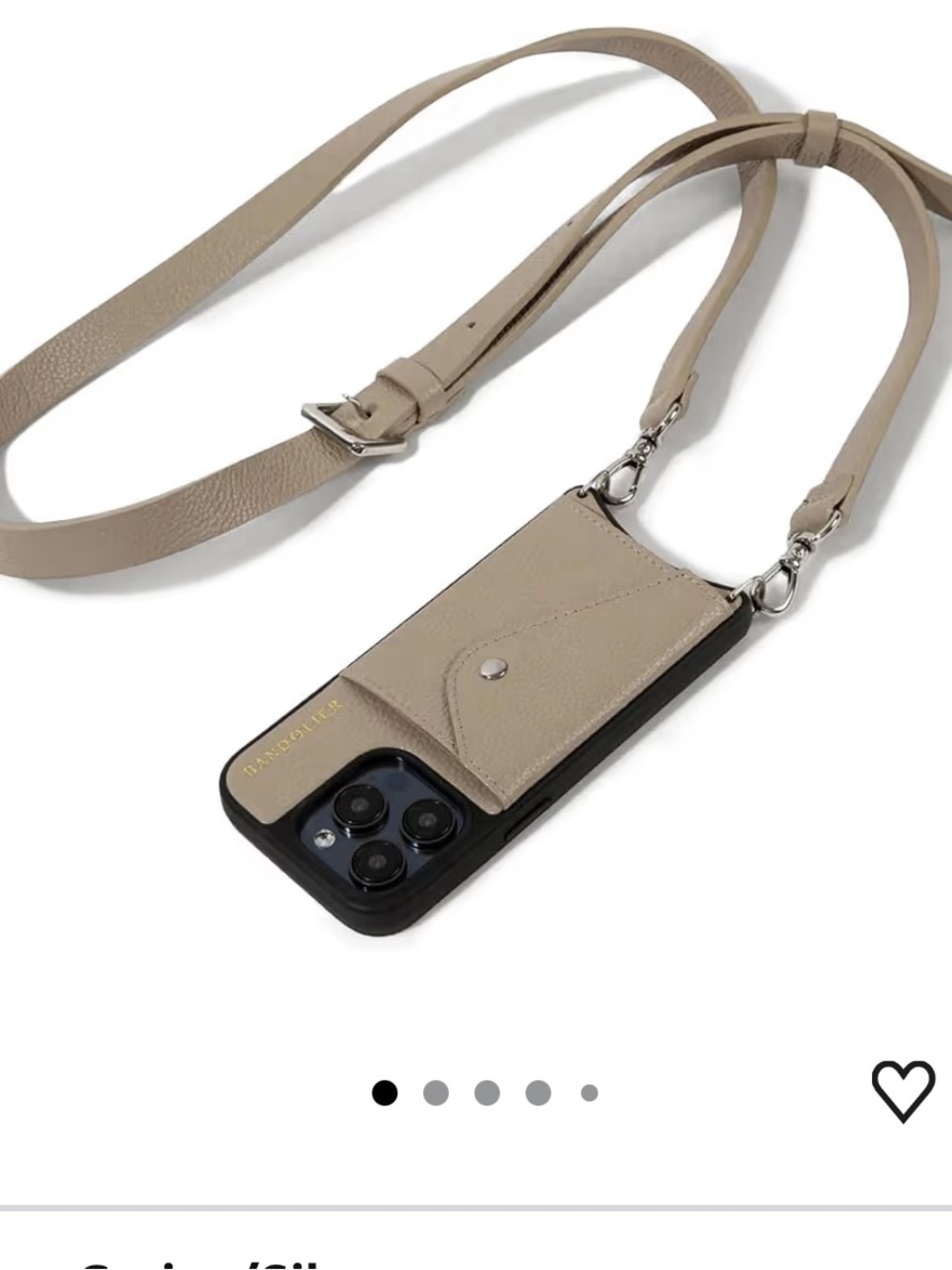 Bandolier Light Sage Leather Crossbody Phone Holster iPhone 16